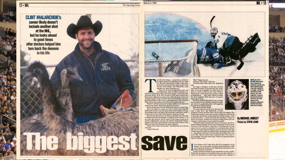 Sporting News (March 6, 1995): Clint Malarchuk