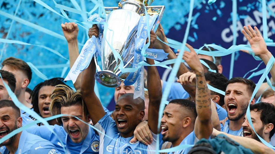 Manchester City celebrate becoming 2021/22 Premier League champions